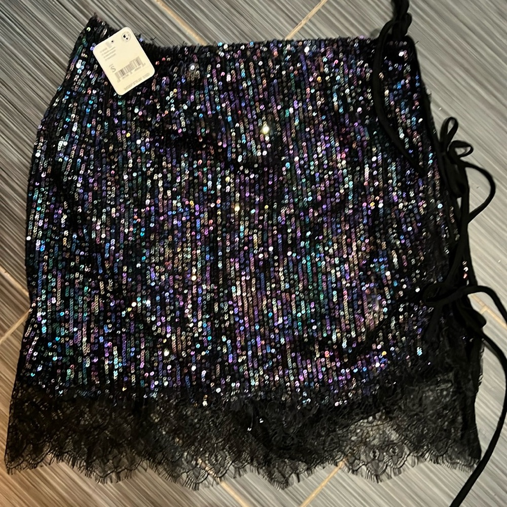 Free People Rush Half Slip Mini Skirt